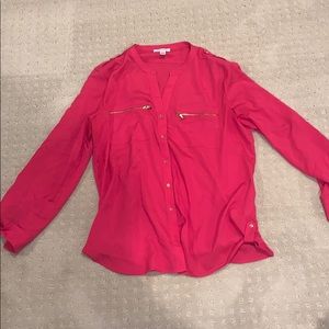 Calvin Klein. XL. Blouse. Fuchsia.